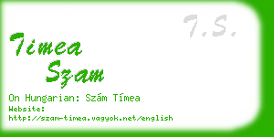 timea szam business card