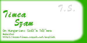 timea szam business card